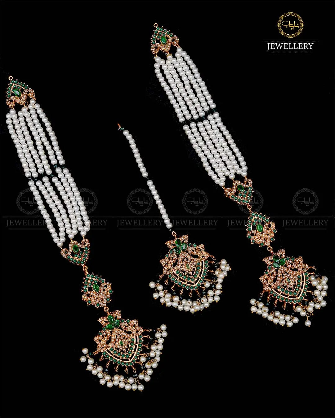 Noratan Sahara Earrings with Tika NJ-1668 Nayab Jewellery