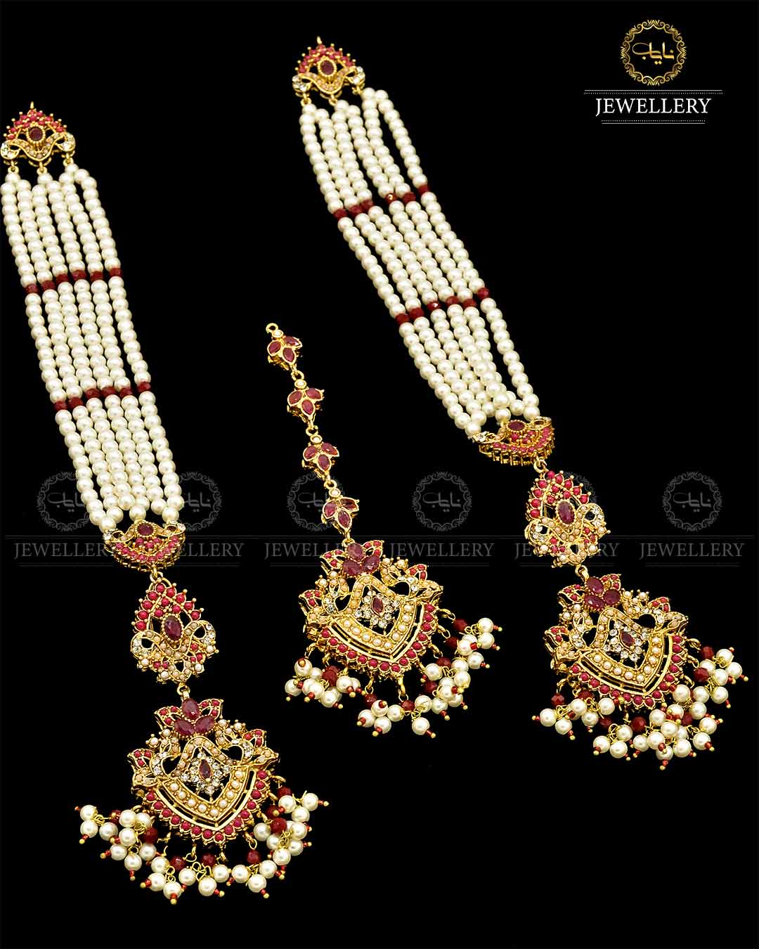 Noratan Sahara Earrings with Tika NJ-1668 Nayab Jewellery