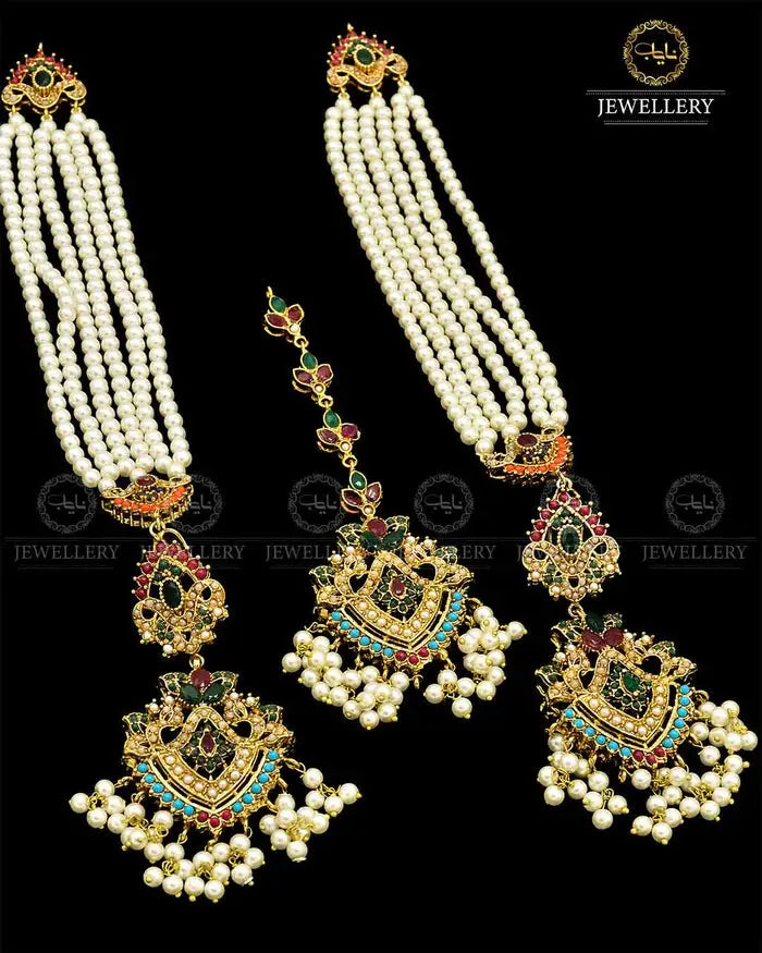 Noratan Sahara Earrings with Tika NJ-1668 Nayab Jewellery