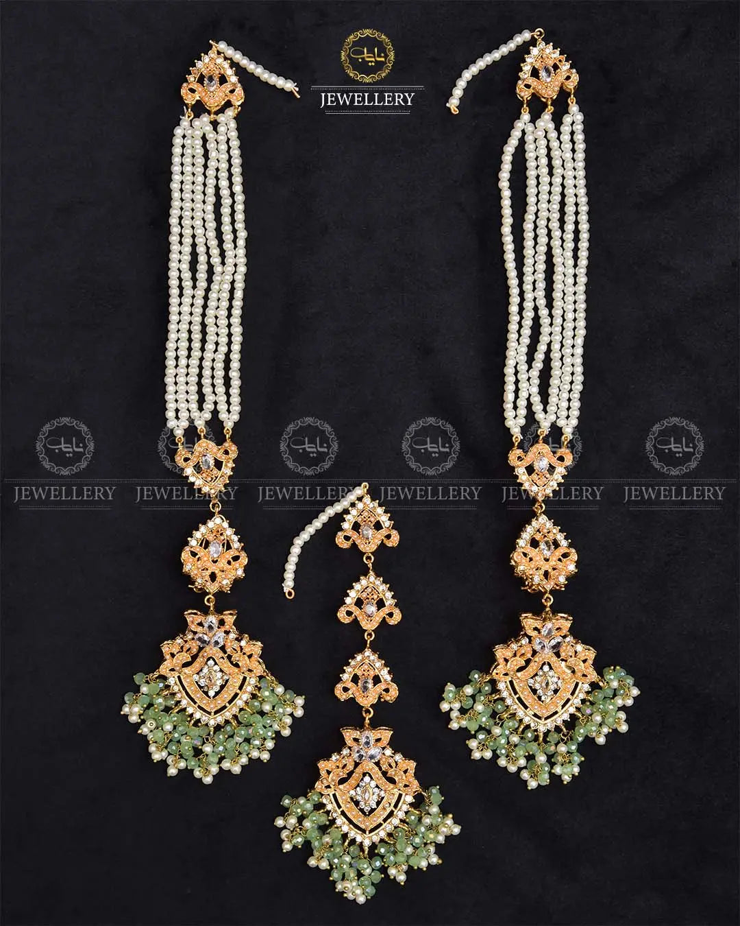 Noratan Sahara Earrings with Tika NJ-1668 Nayab Jewellery