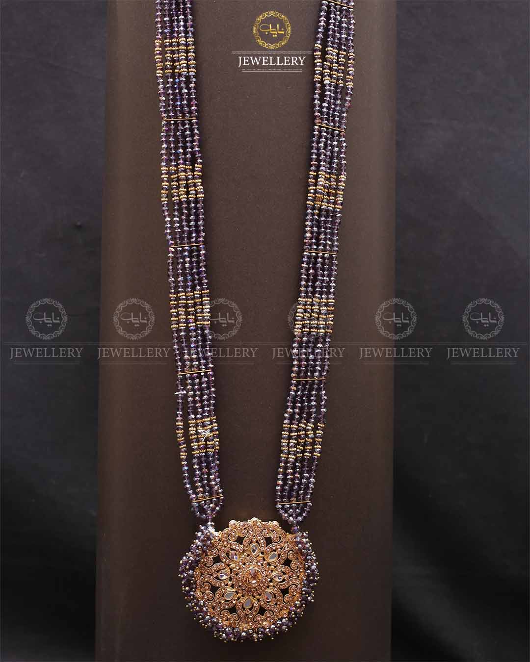 Omega Long Broch Mala-2293 Nayab Jewellery