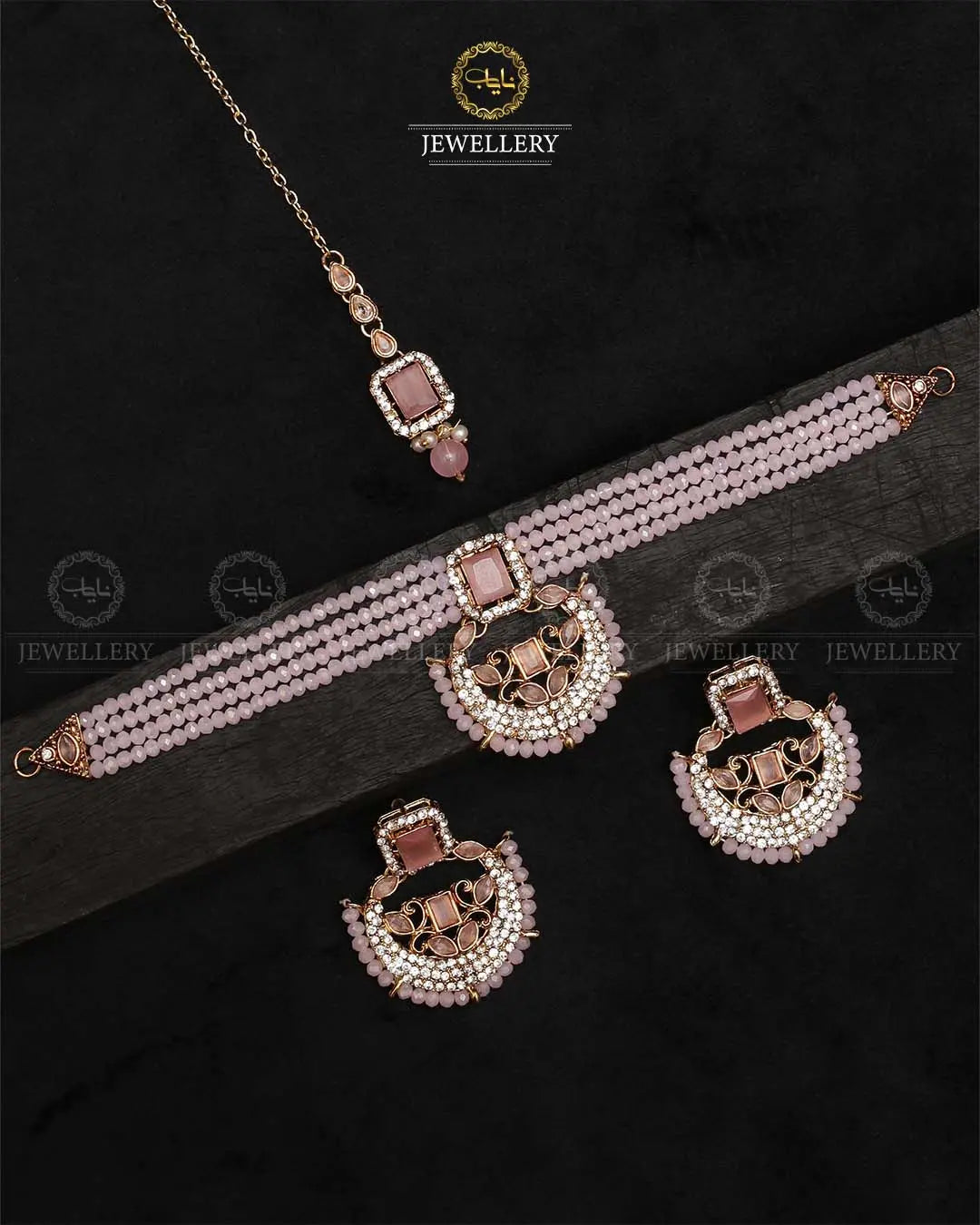 Omega Turkish Chokar set-2229-Golden Nayab Jewellery