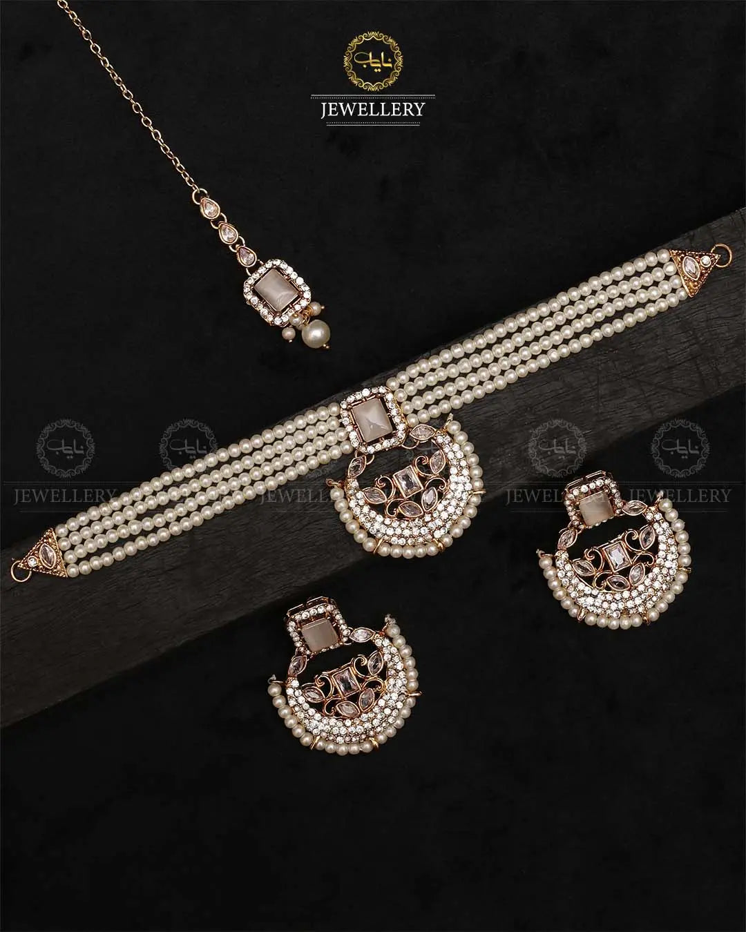 Omega Turkish Chokar set-2229-Golden Nayab Jewellery