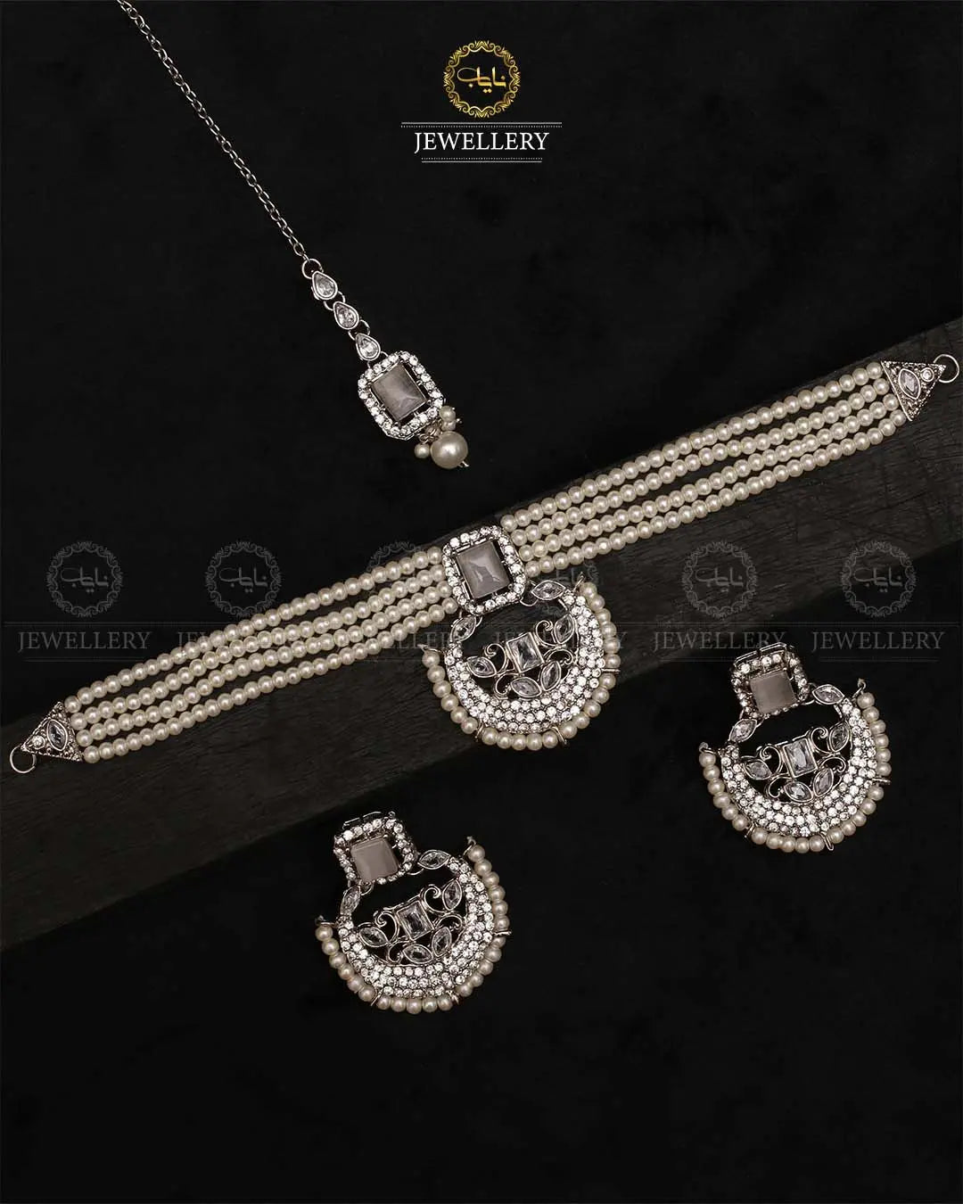 Omega Turkish Chokar set-2229-Silver Nayab Jewellery