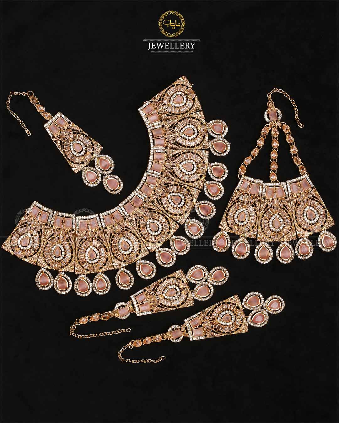 Orchid Zarcon Bridal Necklace set-2281 Nayab Jewellery