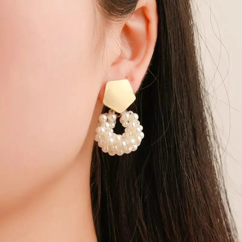 Pearl Earring (pair) NJ-1851 Nayab Jewellery