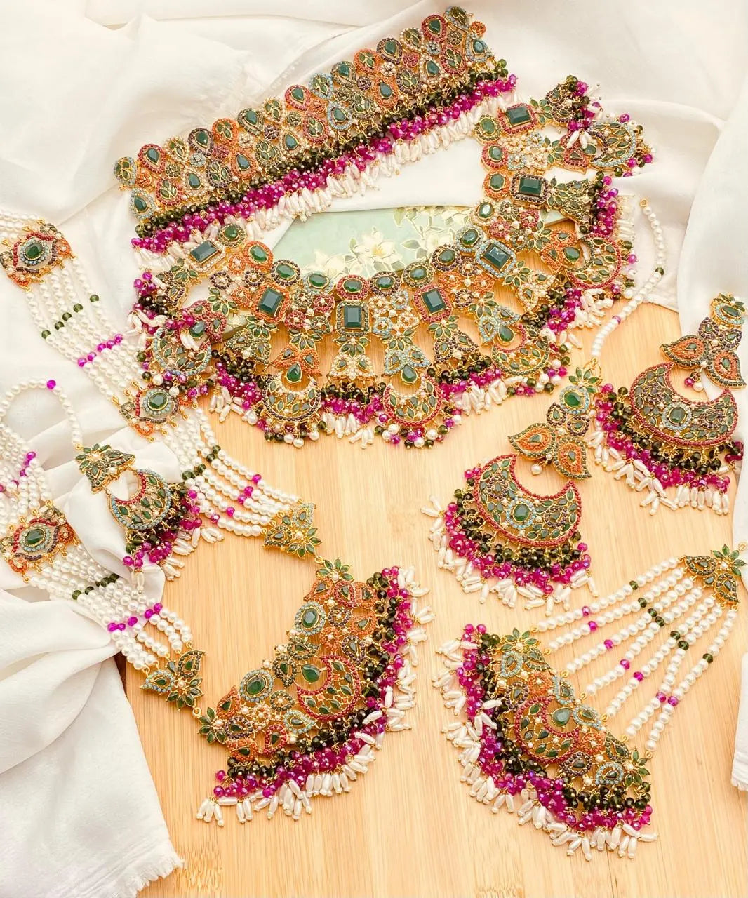 Premium Quality 7 pcs Dil Ruba Noratan Bridal set -1987 Nayab Jewellery