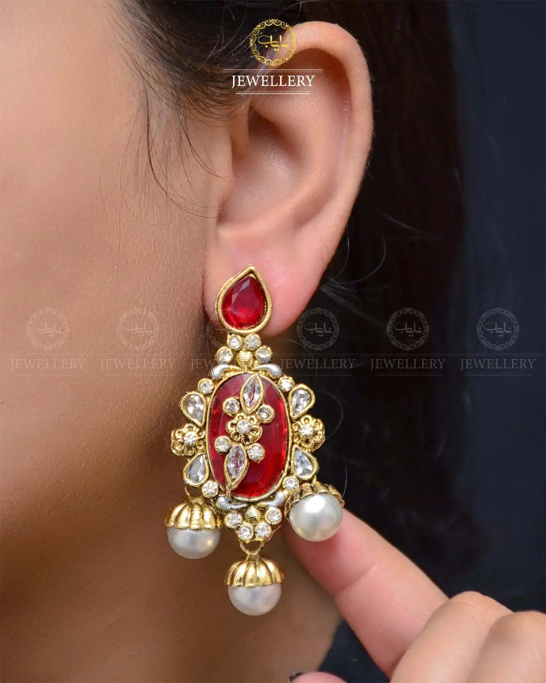 Premium Quality Egyptian Earrings  NJ-1878-G Nayab Jewellery