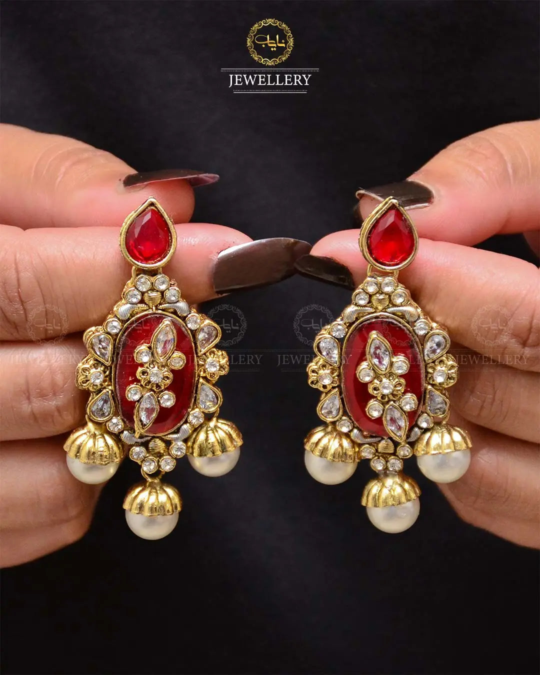 Premium Quality Egyptian Earrings  NJ-1878-G Nayab Jewellery