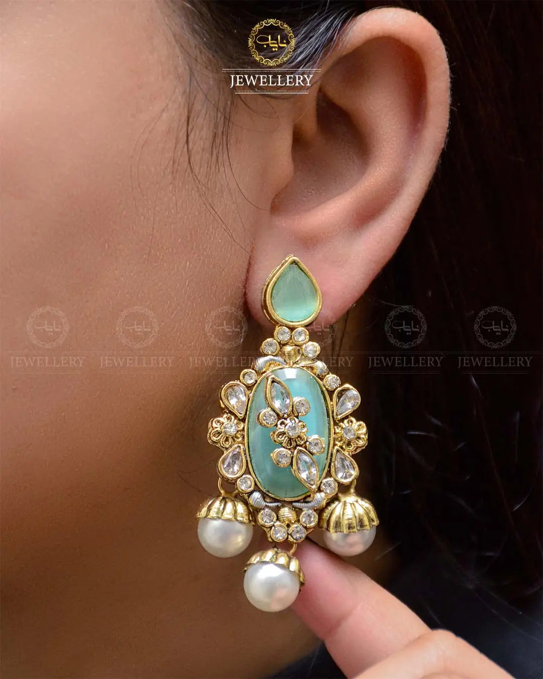 Premium Quality Egyptian Earrings  NJ-1878-G Nayab Jewellery