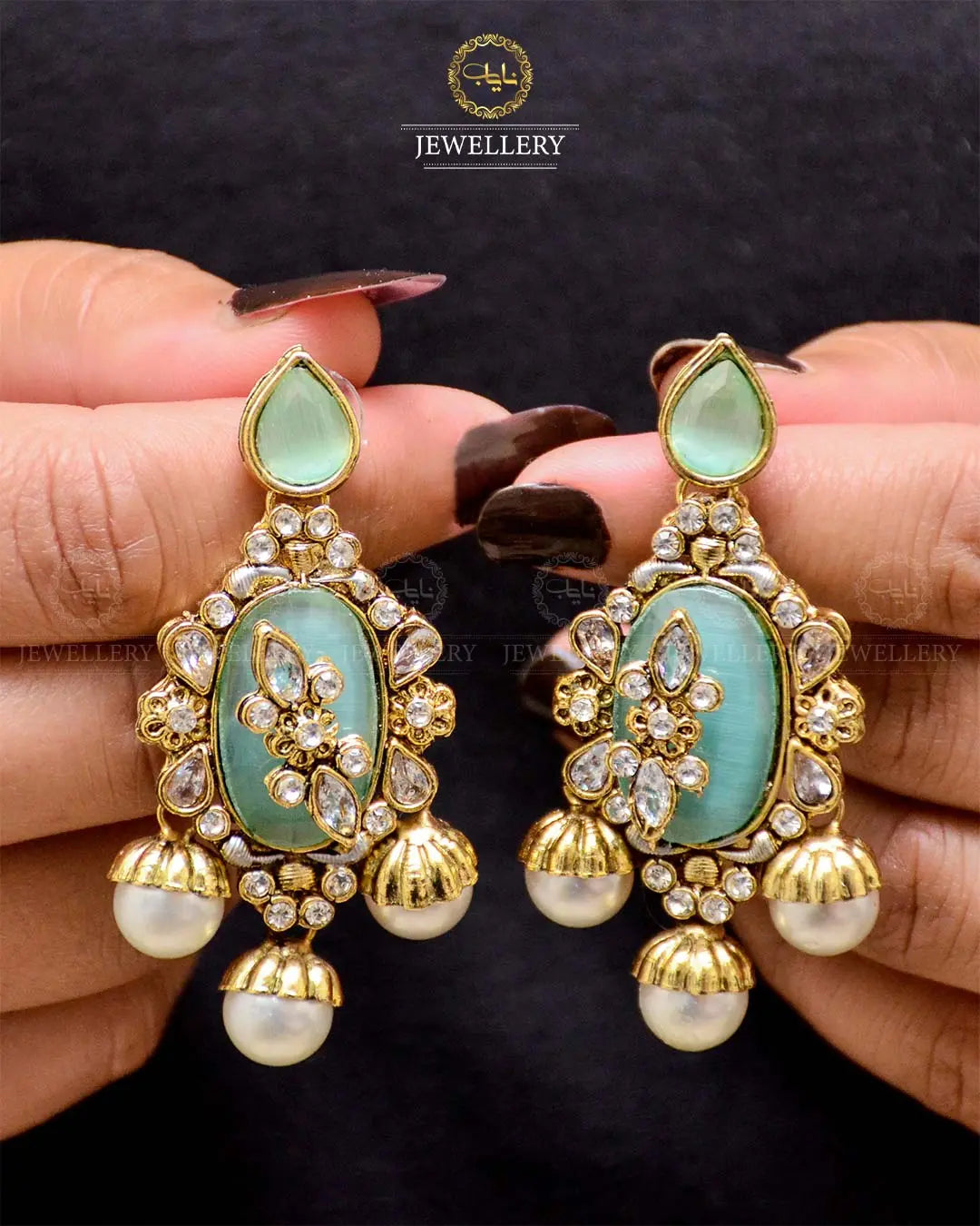 Premium Quality Egyptian Earrings  NJ-1878-G Nayab Jewellery