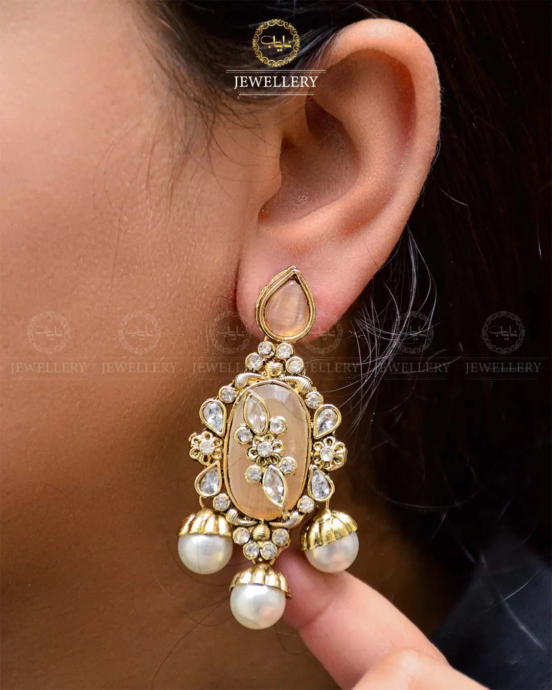 Premium Quality Egyptian Earrings  NJ-1878-G Nayab Jewellery