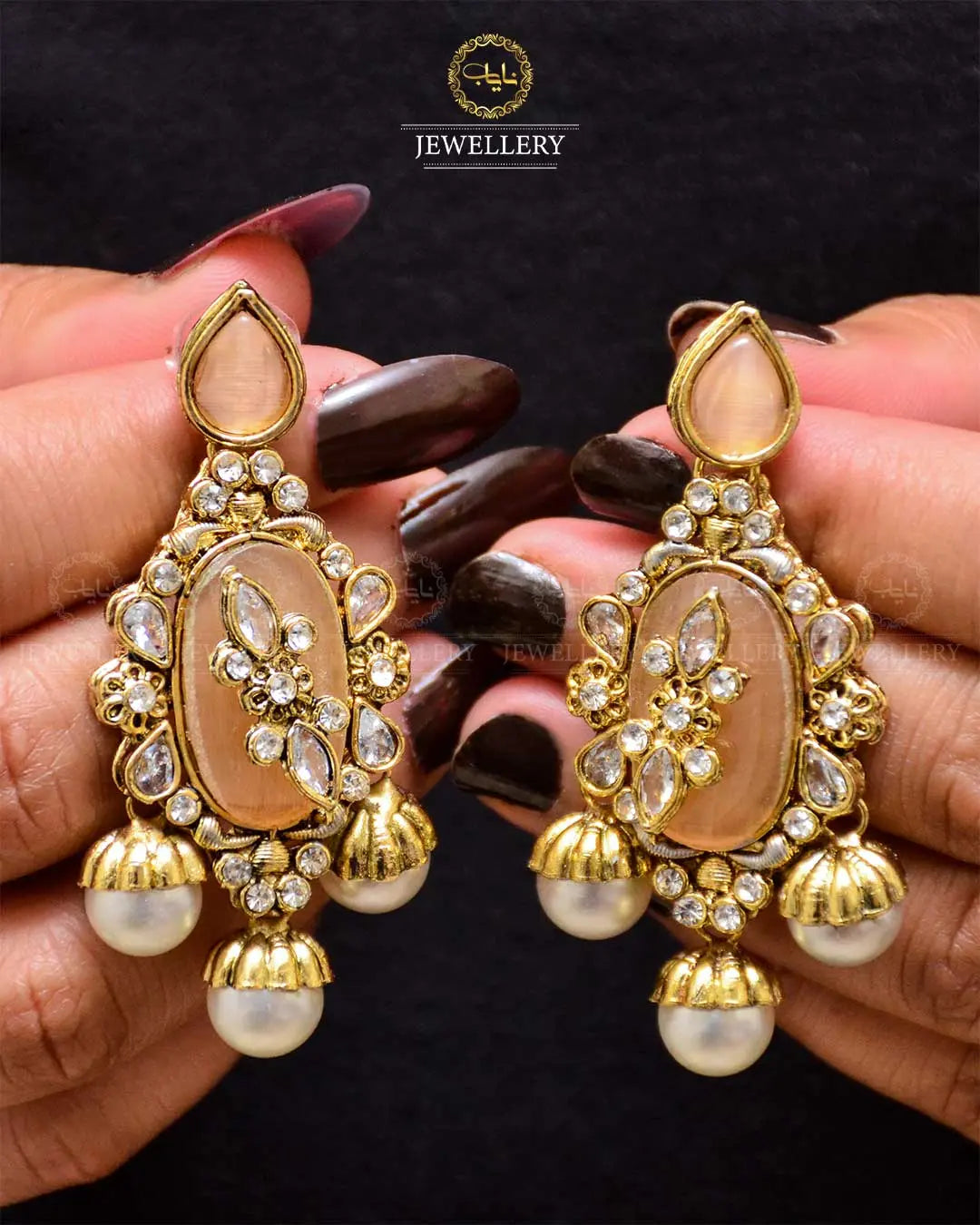 Premium Quality Egyptian Earrings  NJ-1878-G Nayab Jewellery