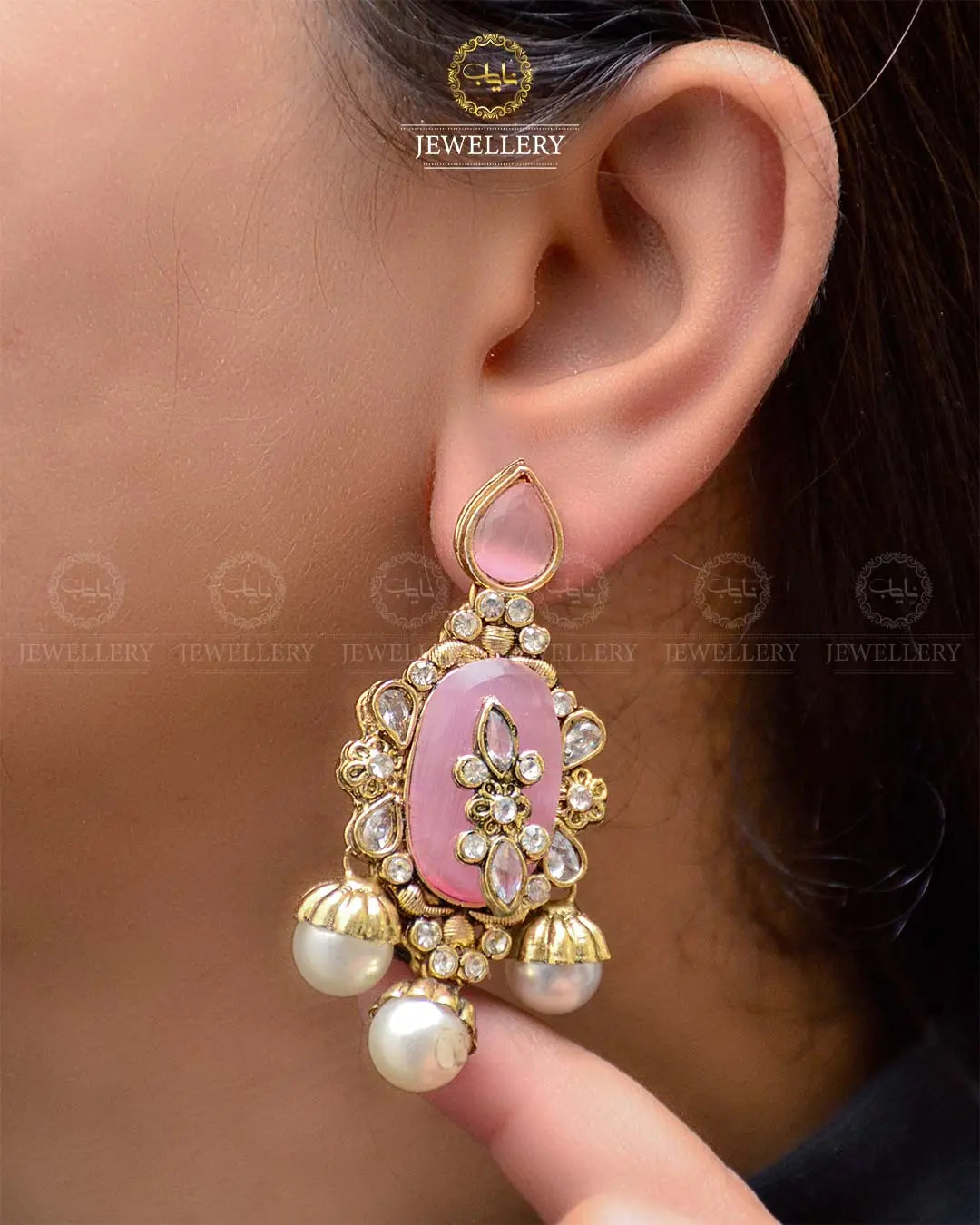 Premium Quality Egyptian Earrings  NJ-1878-G Nayab Jewellery