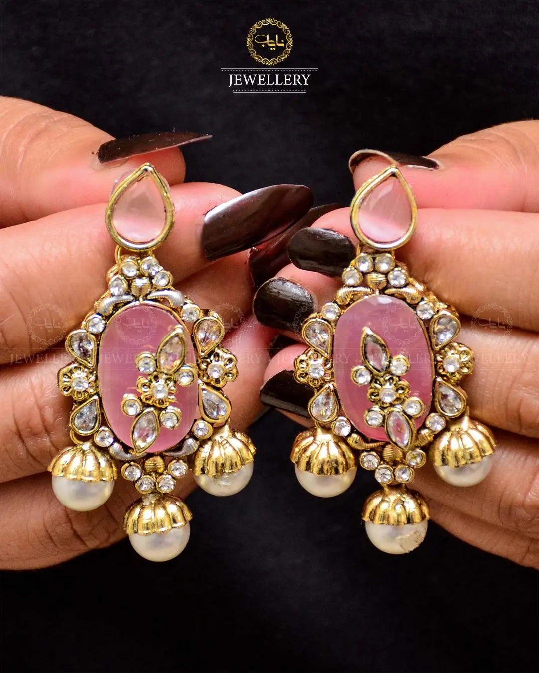 Premium Quality Egyptian Earrings  NJ-1878-G Nayab Jewellery