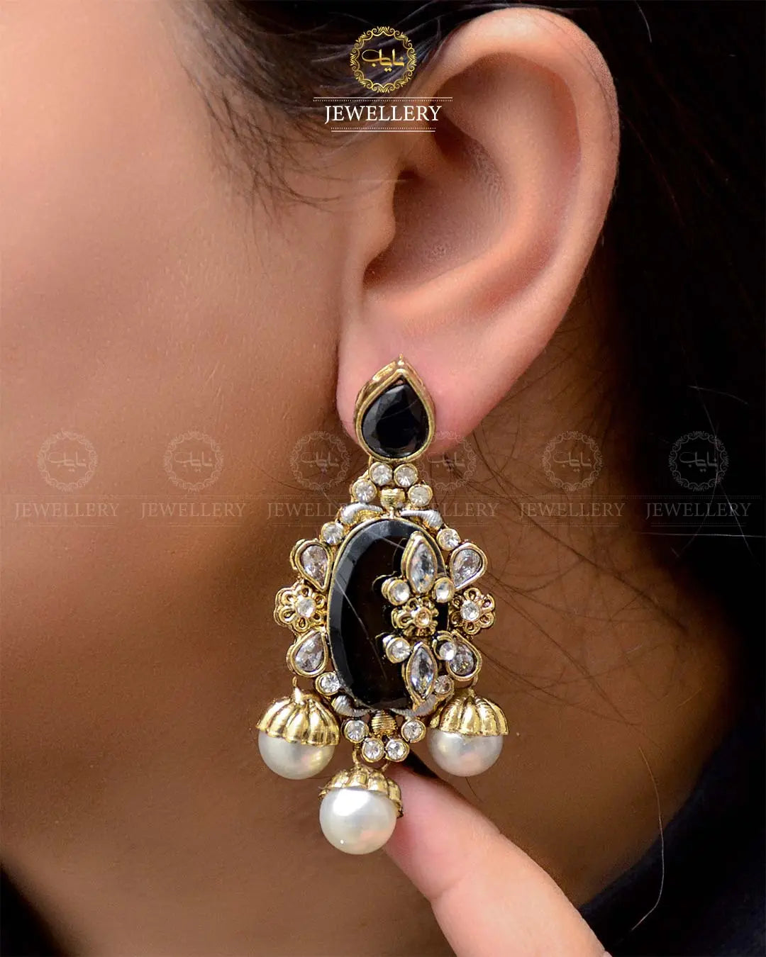 Premium Quality Egyptian Earrings  NJ-1878-G Nayab Jewellery