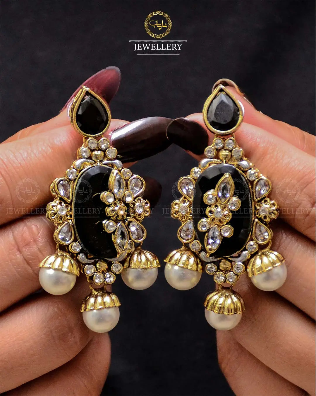 Premium Quality Egyptian Earrings  NJ-1878-G Nayab Jewellery