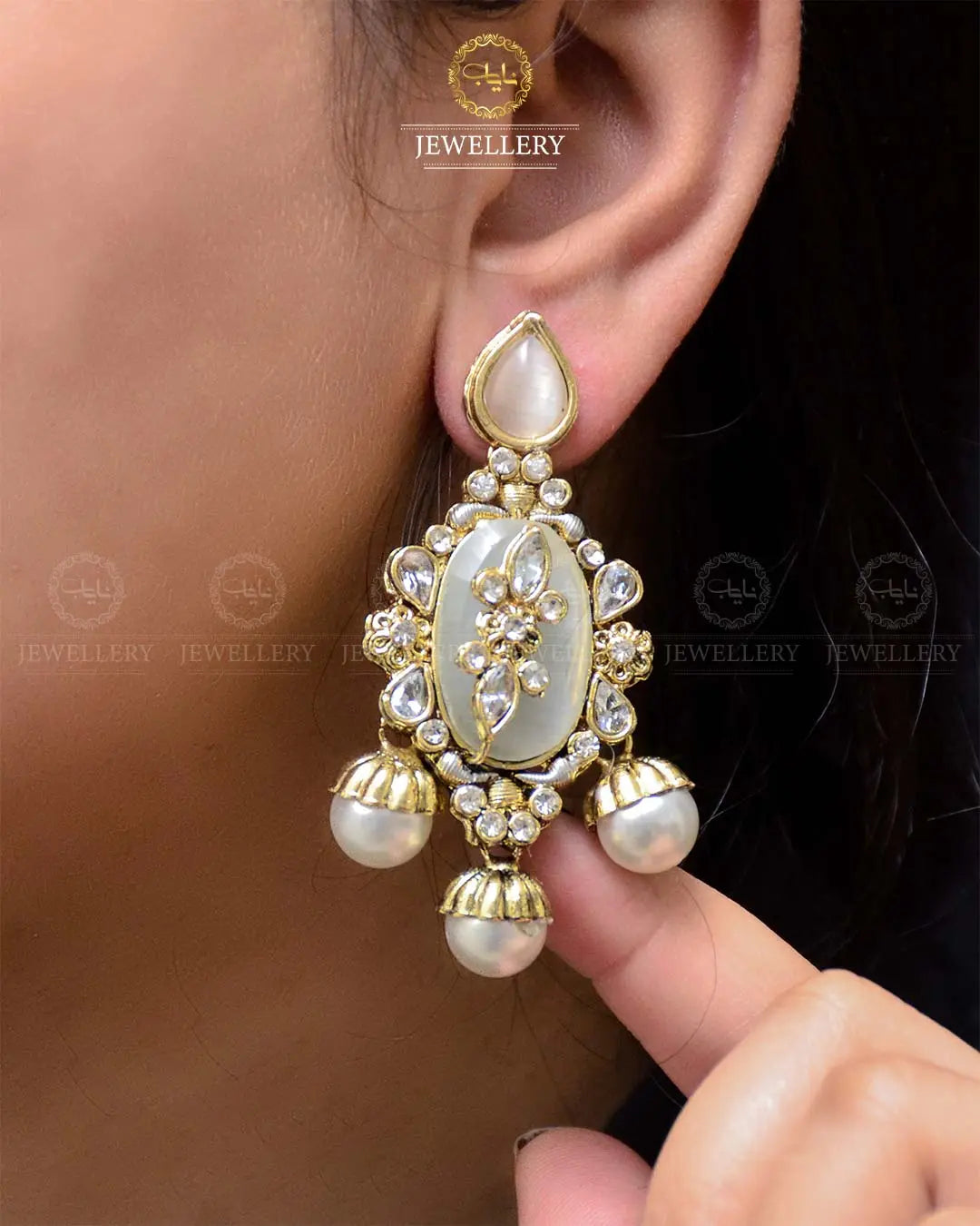 Premium Quality Egyptian Earrings  NJ-1878-G Nayab Jewellery