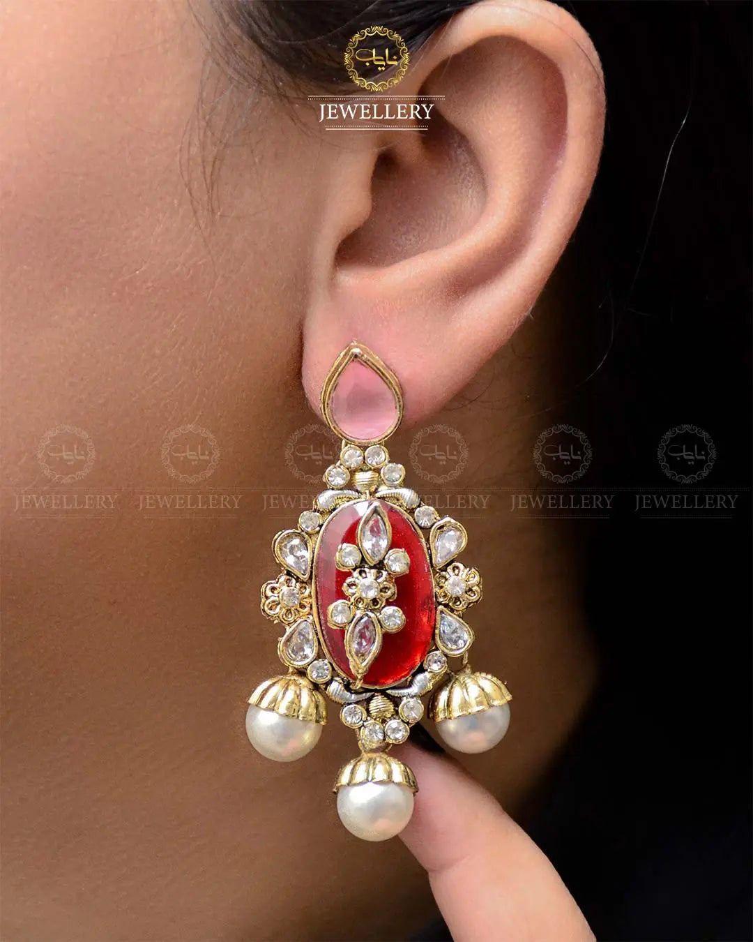 Premium Quality Egyptian Earrings  NJ-1878-G Nayab Jewellery