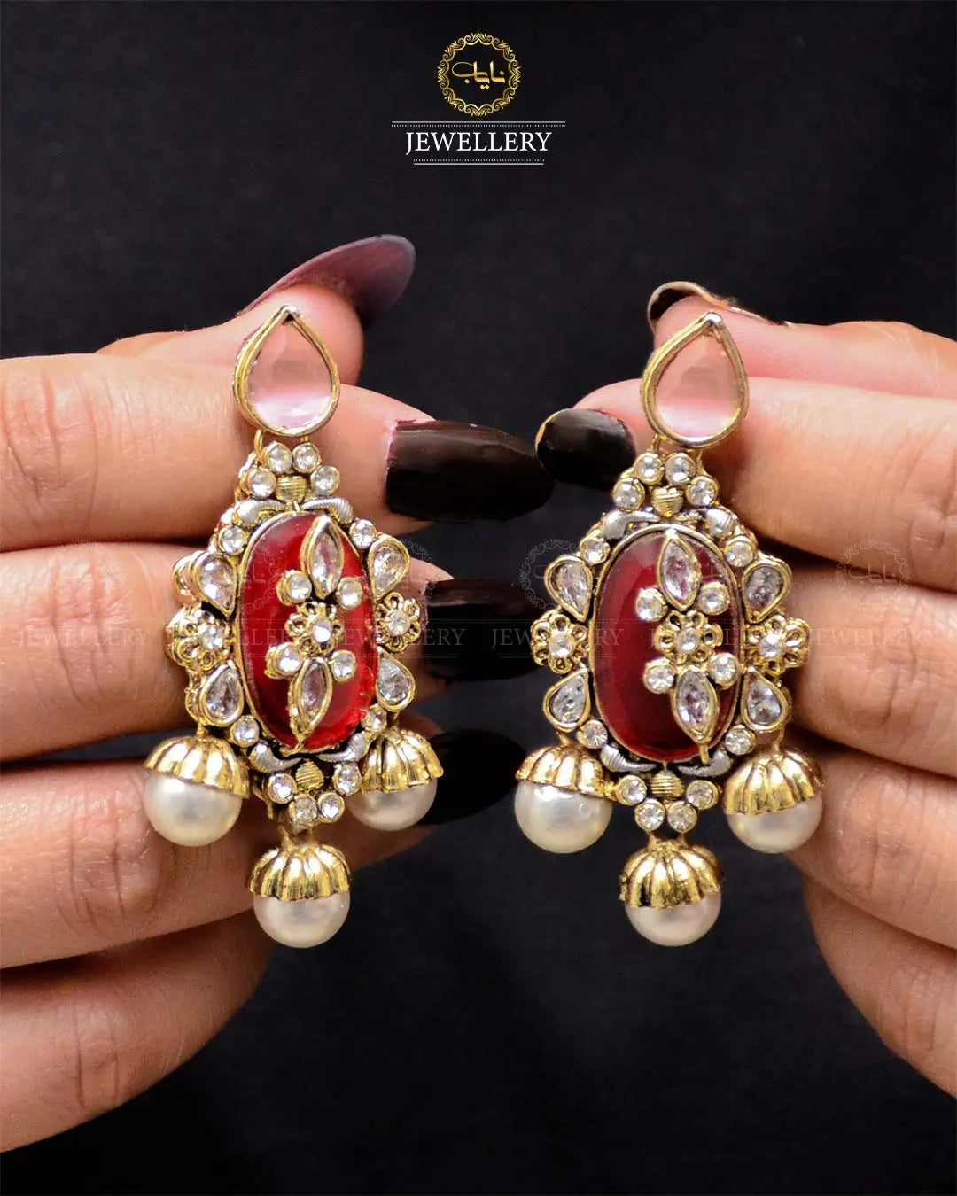 Premium Quality Egyptian Earrings  NJ-1878-G Nayab Jewellery