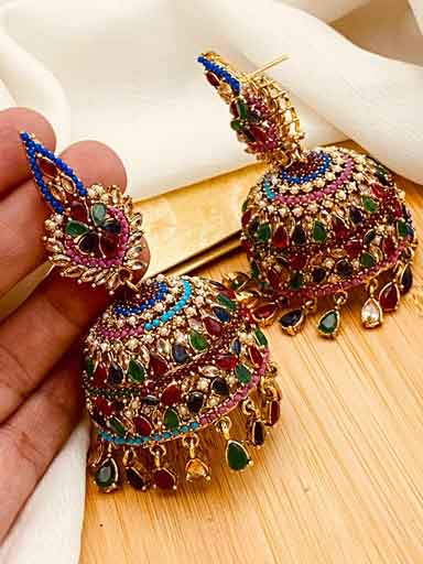 Zarcon Noratan Big Size Jhumka  NJ-1558