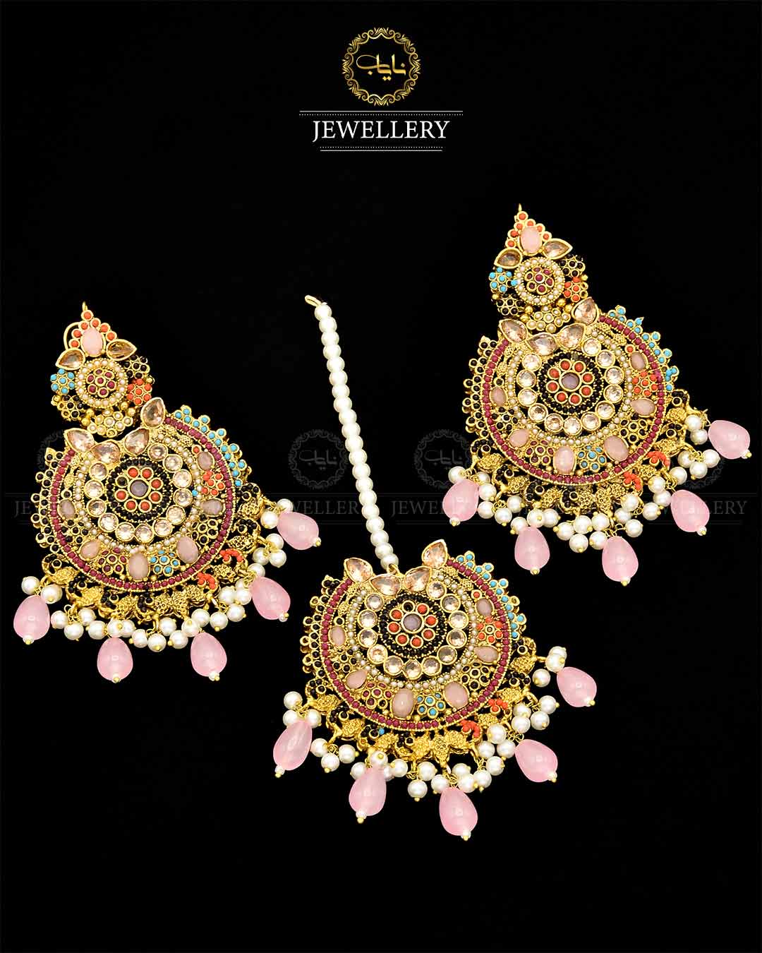 Premium Quality Nortan Baali Tika set NJ-1450 Nayab Jewellery