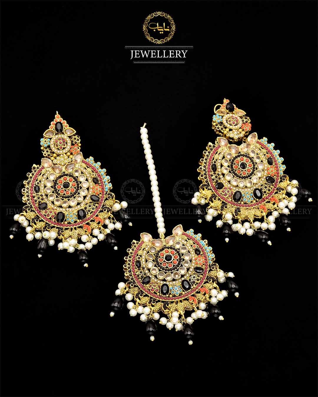 Premium Quality Nortan Baali Tika set NJ-1450 Nayab Jewellery