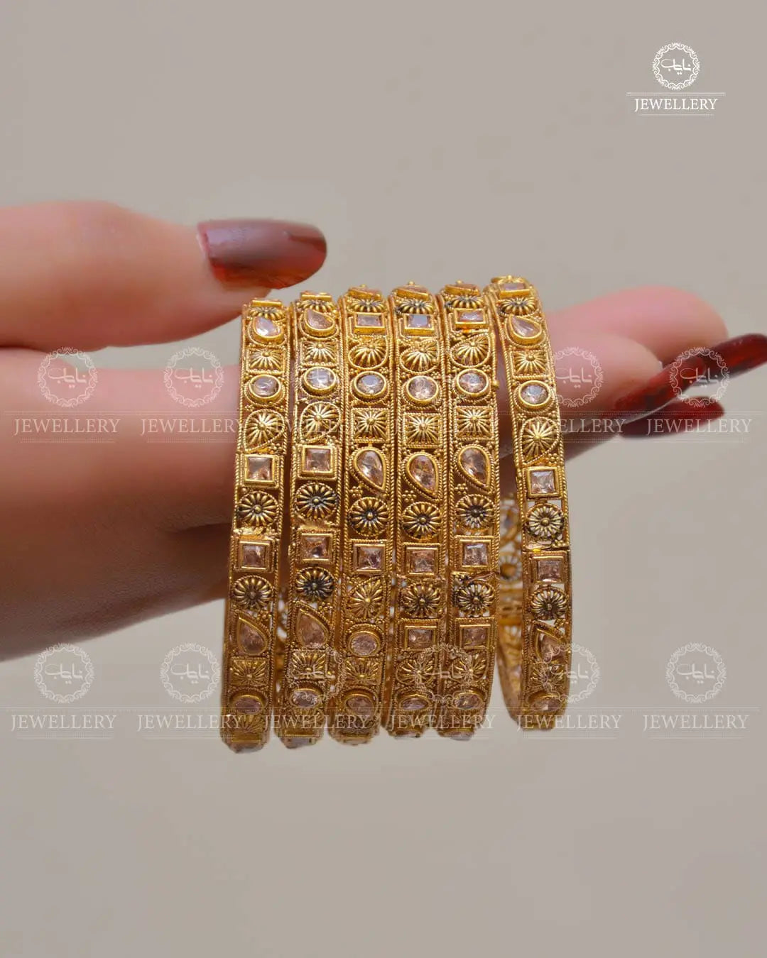 Premium quality 6 pcs Bangles Set NJ-1672 Nayab Jewellery