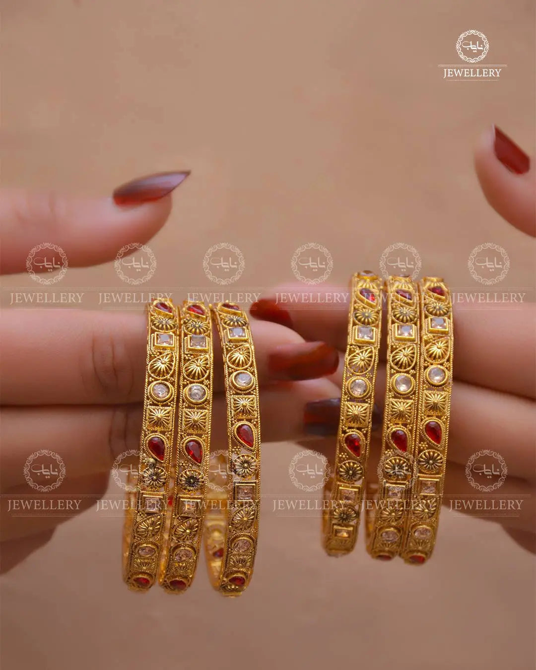 Premium quality 6 pcs Bangles Set NJ-1672 Nayab Jewellery