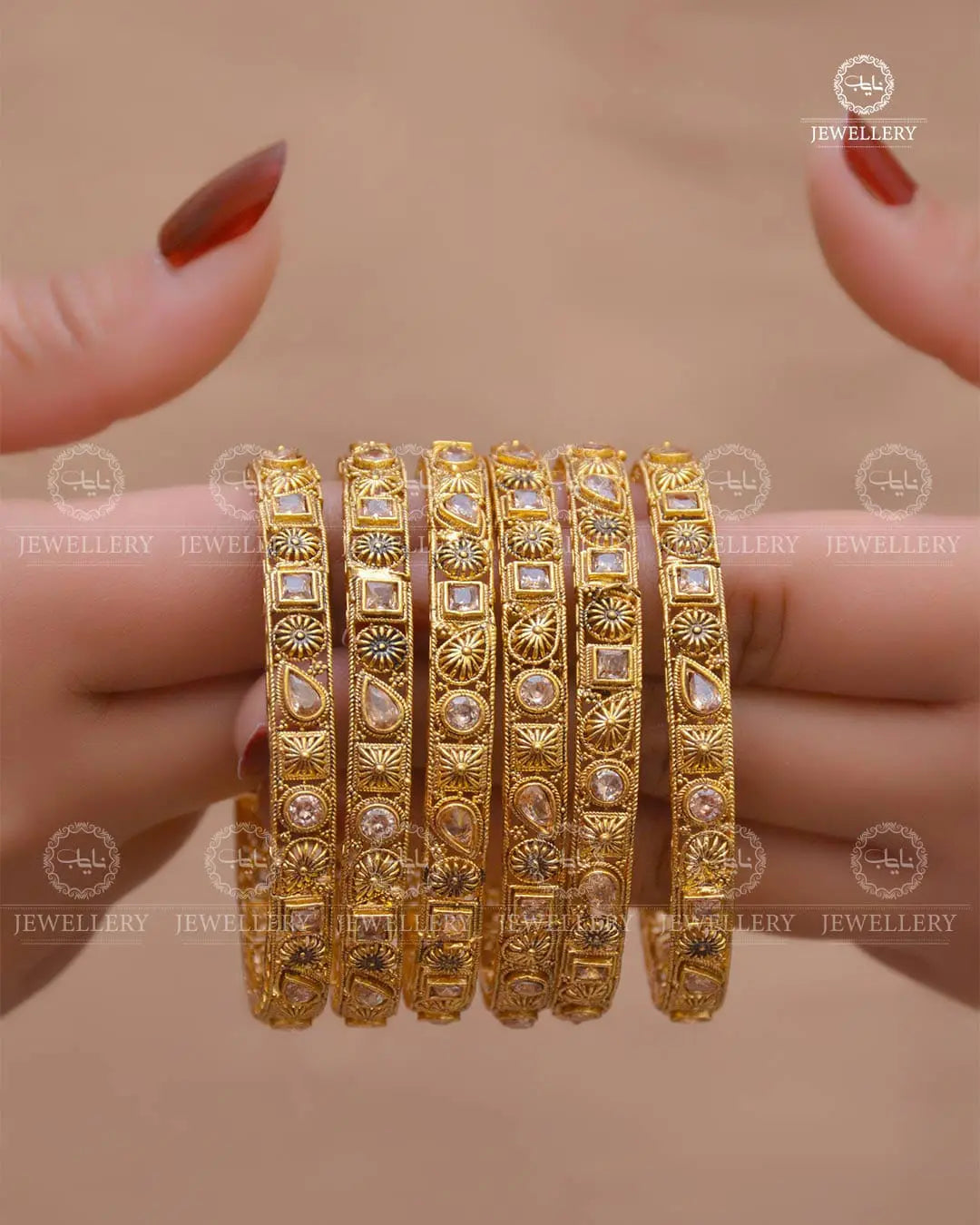 Premium quality 6 pcs Bangles Set NJ-1672 Nayab Jewellery