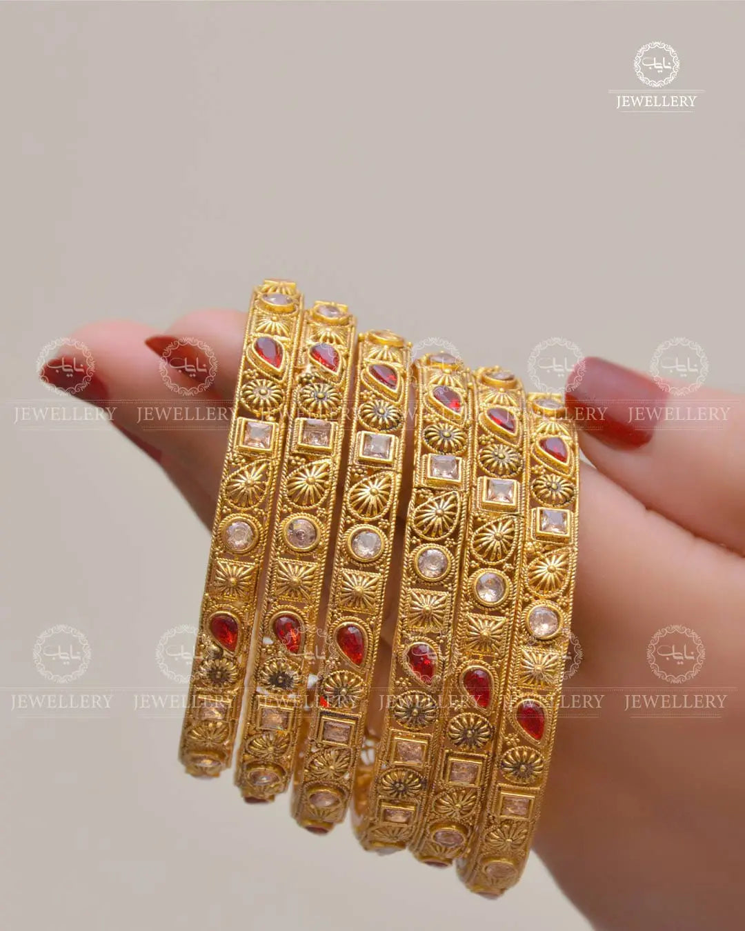 Premium quality 6 pcs Bangles Set NJ-1672 Nayab Jewellery