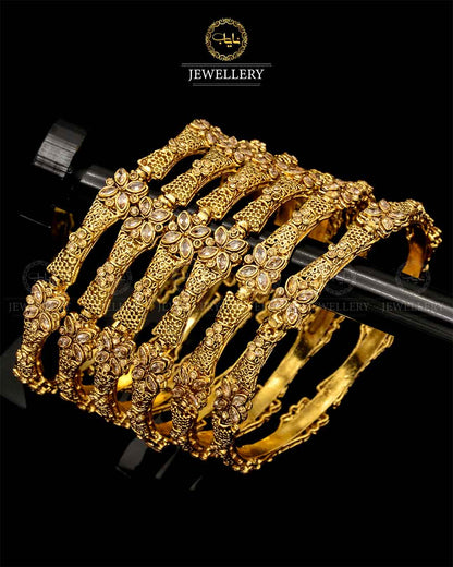 Premium quality Casting 6 pcs Bangles set NJ-1792 Nayab Jewellery