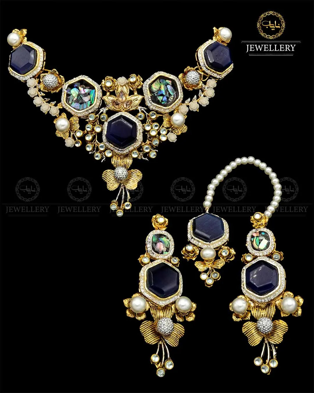 Premium quality Designer Doublet stone chokar set NJ- 1812 Nayab Jewellery