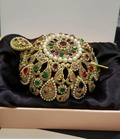 Premium quality Handmade stones hairbunch (jora) NJ-1804 Nayab Jewellery