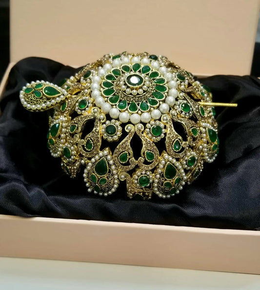 Premium quality Handmade stones hairbunch (jora) NJ-1804 Nayab Jewellery