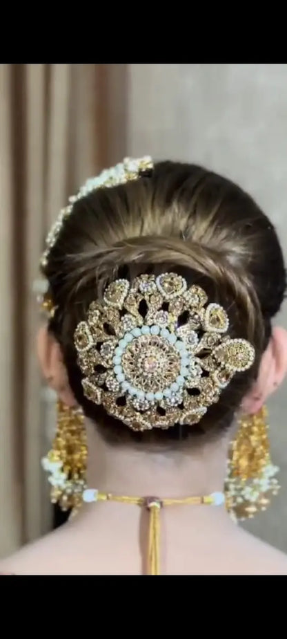 Premium quality Handmade stones hairbunch (jora) NJ-1804 Nayab Jewellery