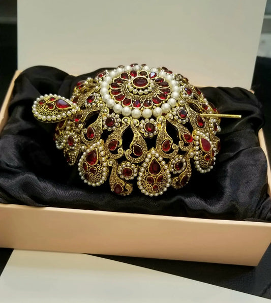 Premium quality Handmade stones hairbunch (jora) NJ-1804 Nayab Jewellery