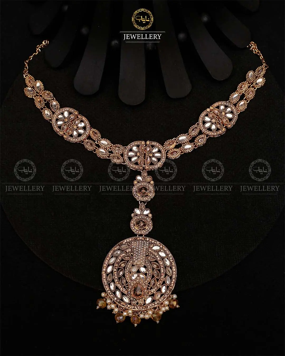 Premium quality Kundan  big Size sheesh patti -2102-Golden Nayab Jewellery