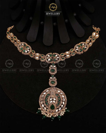 Premium quality Kundan  big Size sheesh patti -2102-Golden Nayab Jewellery