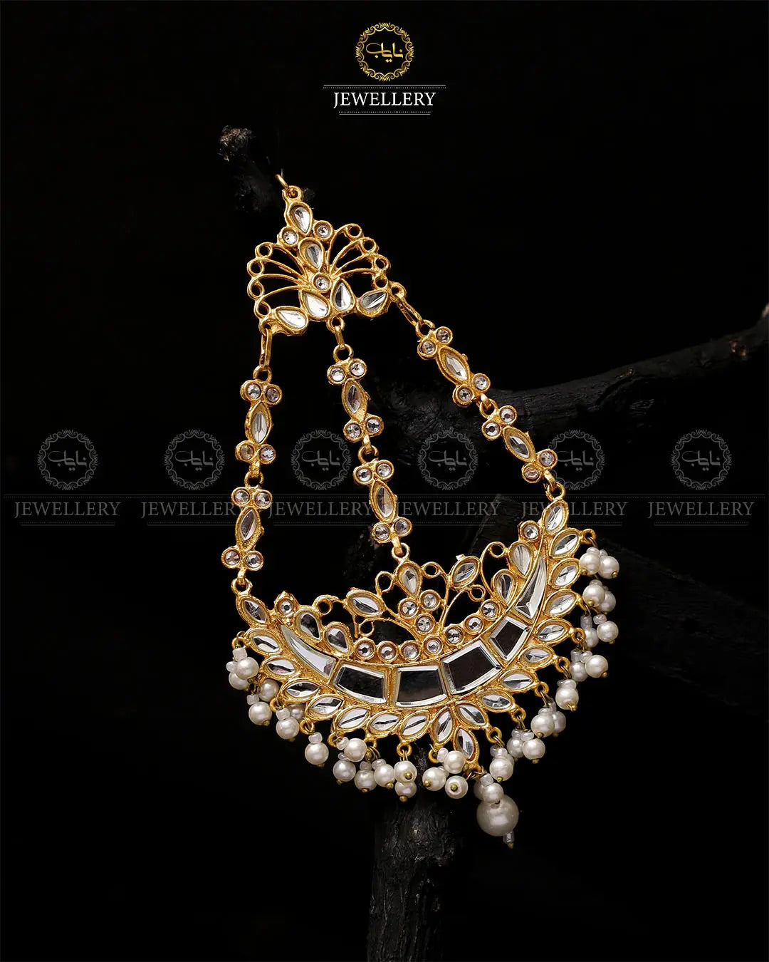 Premium quality Kundan jhomer-2105 Nayab Jewellery