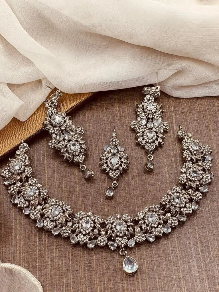 Premium quality Noratan Necklace Set NJ-1027-G Nayab Jewellery