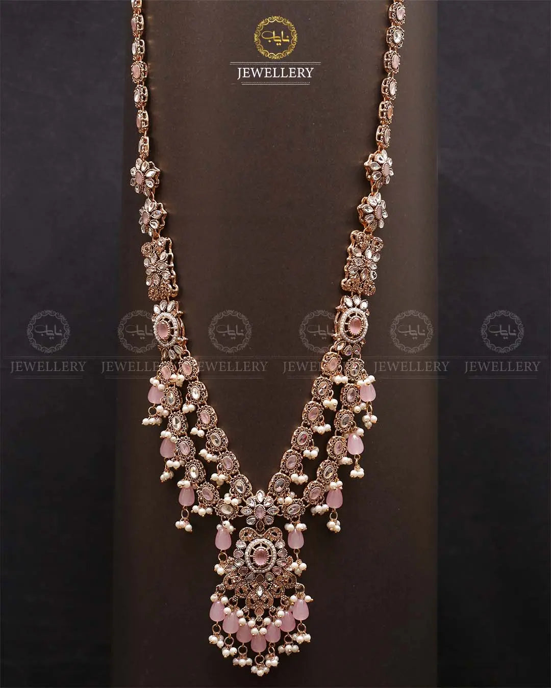 Rajhistani Tulip Lona mala (without earrings)-2307-Golden Nayab Jewellery