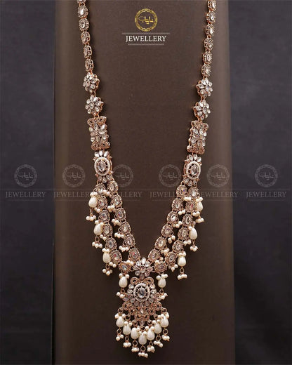Rajhistani Tulip Lona mala (without earrings)-2307-Golden Nayab Jewellery