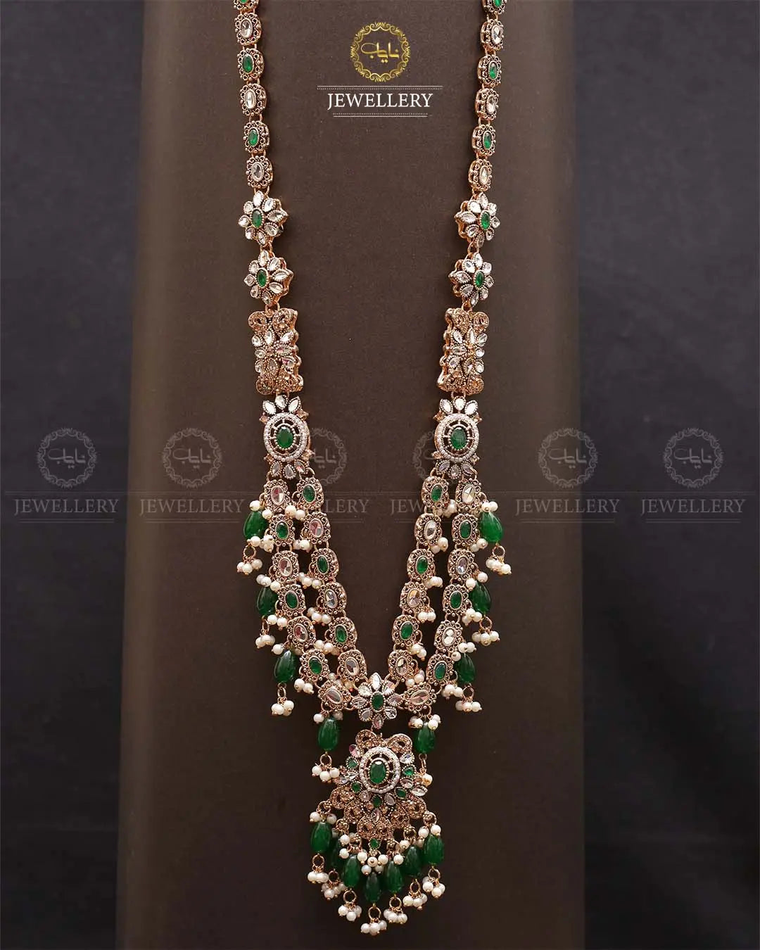 Rajhistani Tulip Lona mala (without earrings)-2307-Golden Nayab Jewellery