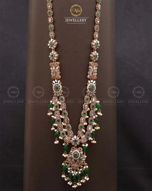 Rajhistani Tulip Lona mala (without earrings)-2307-Golden Nayab Jewellery
