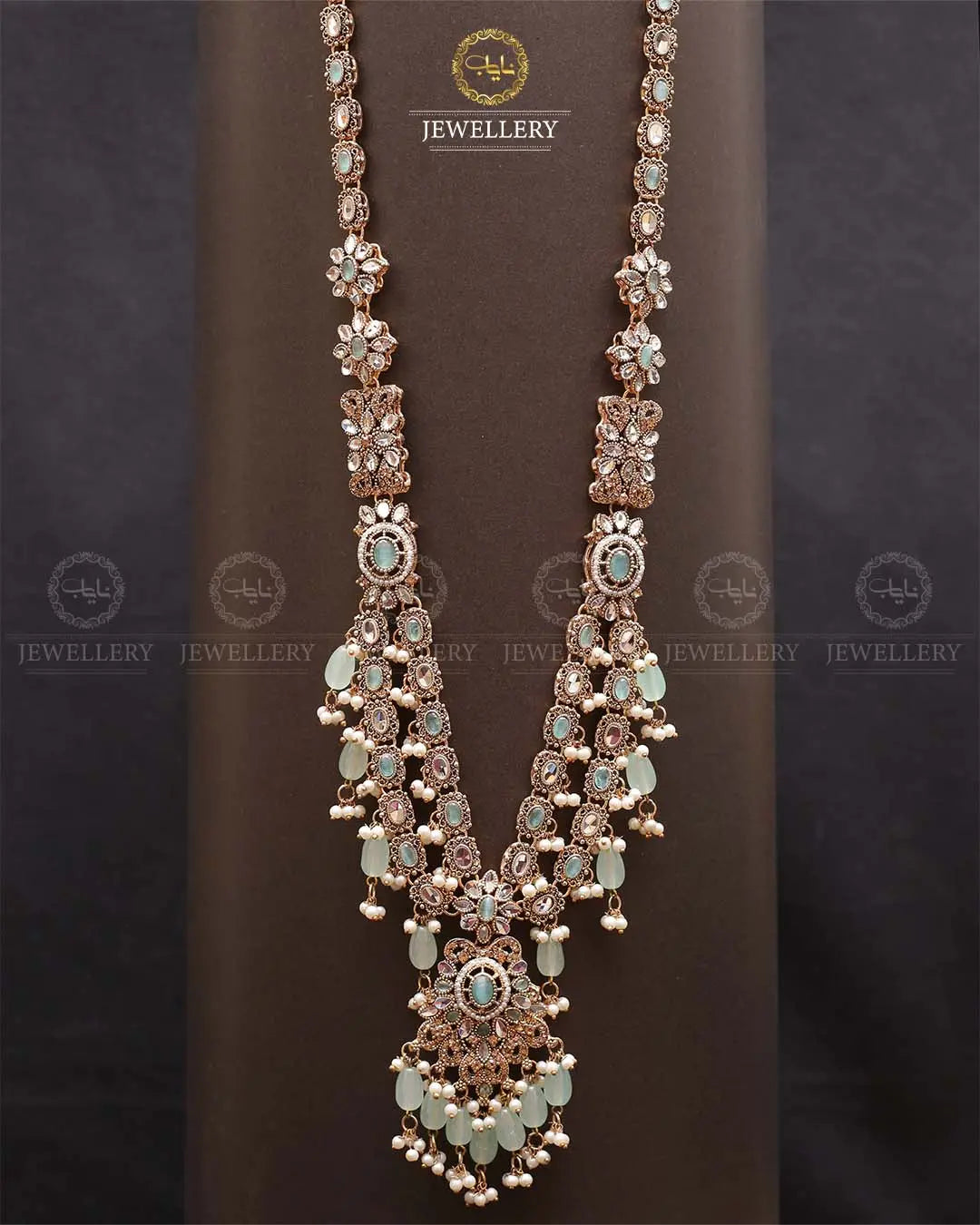 Rajhistani Tulip Lona mala (without earrings)-2307-Golden Nayab Jewellery