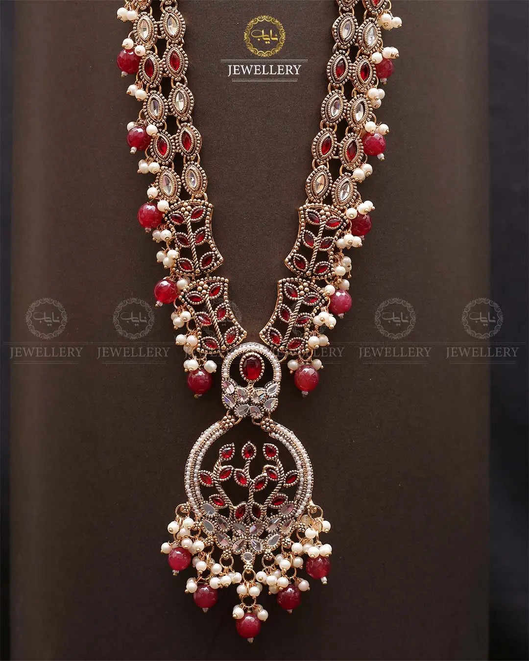 Rajhistani flower Lona mala (without earrings)-2305 Nayab Jewellery