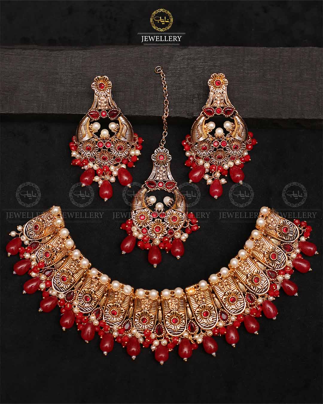 Rajwadi Collar Necklace set-2371 Nayab Jewellery