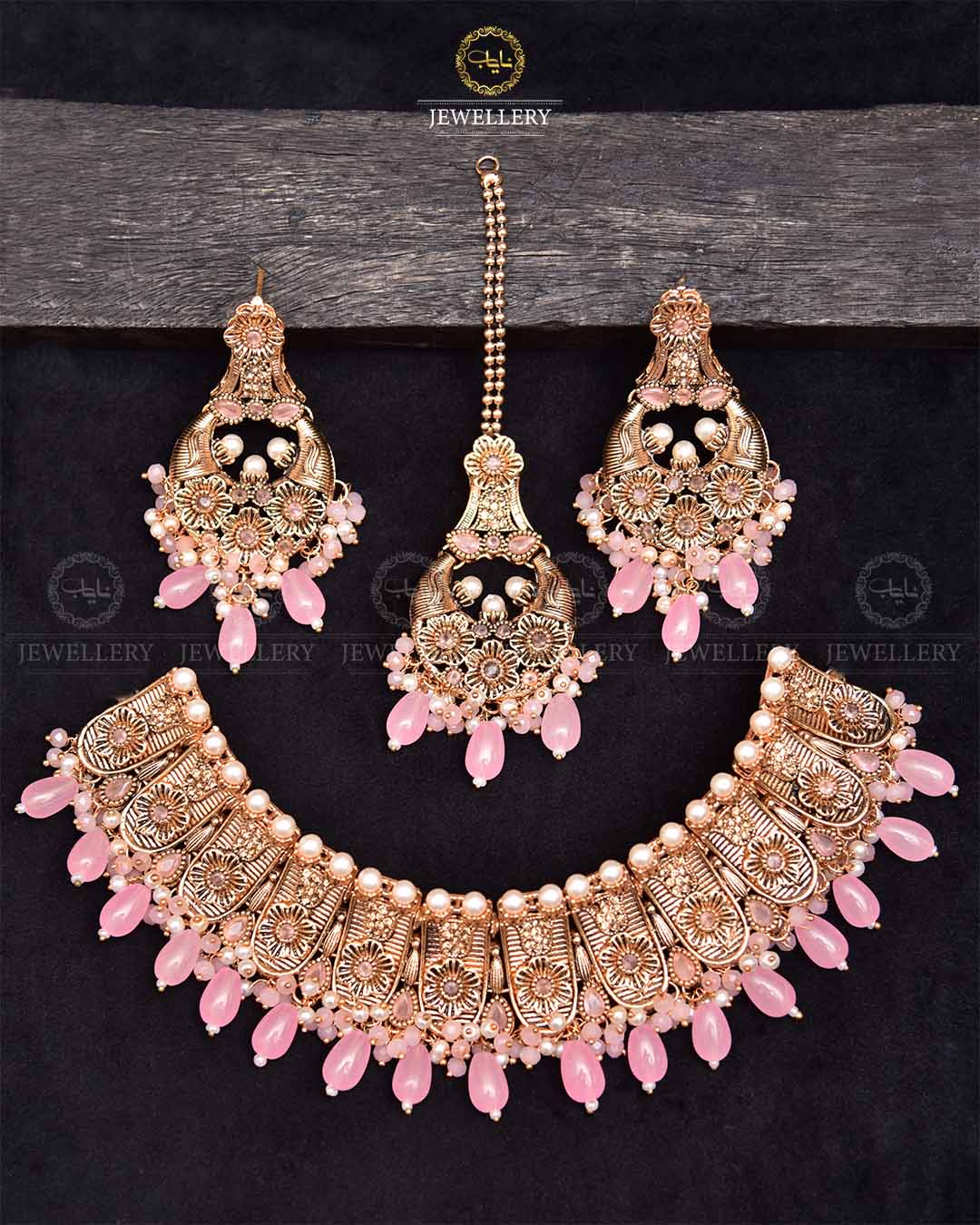 Rajwadi Collar Necklace set-2371 Nayab Jewellery