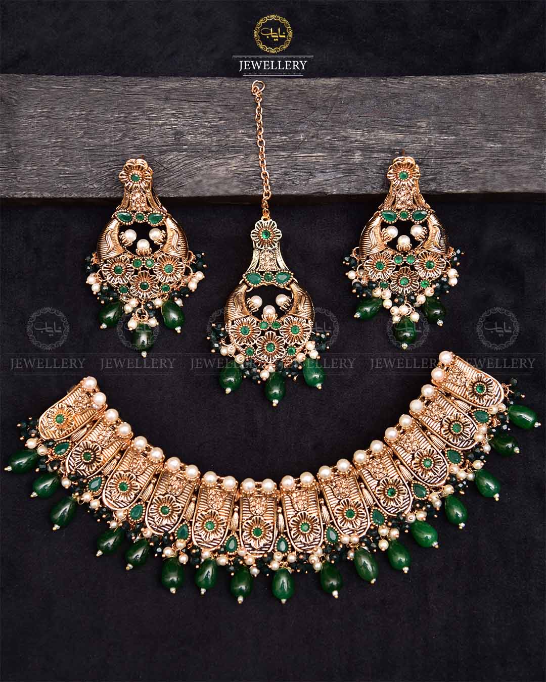 Rajwadi Collar Necklace set-2371 Nayab Jewellery